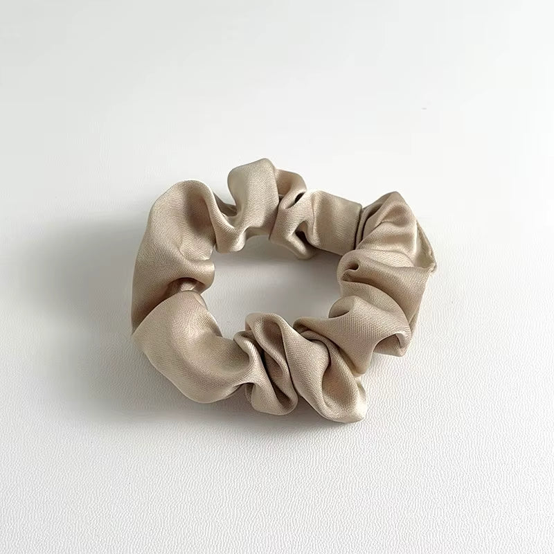 Satin Scrunchie Set – 5 Neutral Shades
