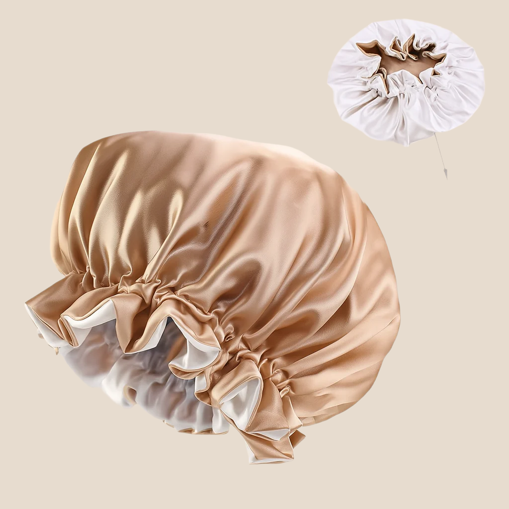Reversible Ruffle Satin Bonnet – Double Layer